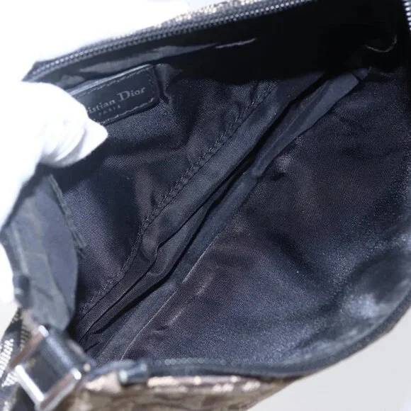 Christian Dior Trotter Canvas Pouch Brown Silver Auth bs29749 - Picture 11 of 16